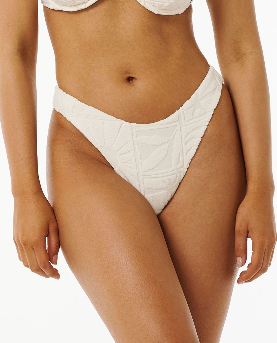 santorini terry bikinibroekje met hoge beenuitsnijding en minimale bedekking