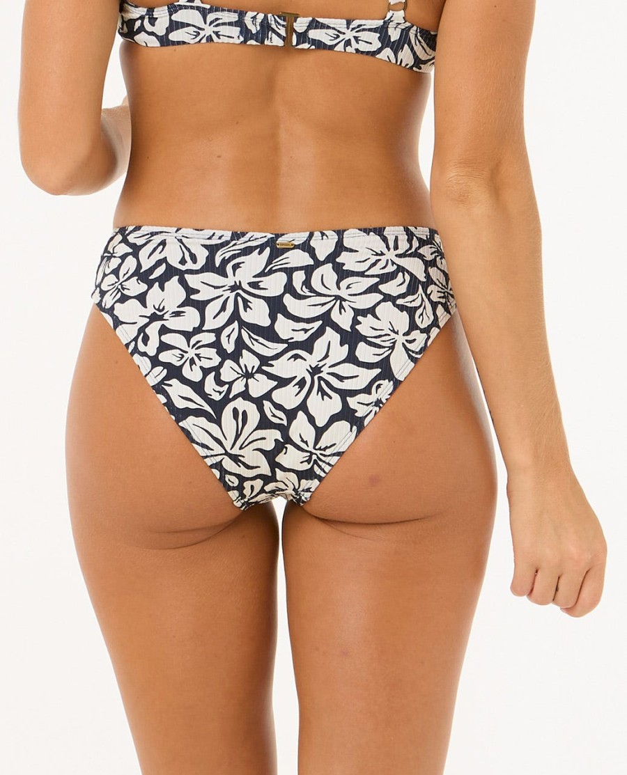 las flores bikinibroekje met hoge beenuitsnijding en goede dekking
