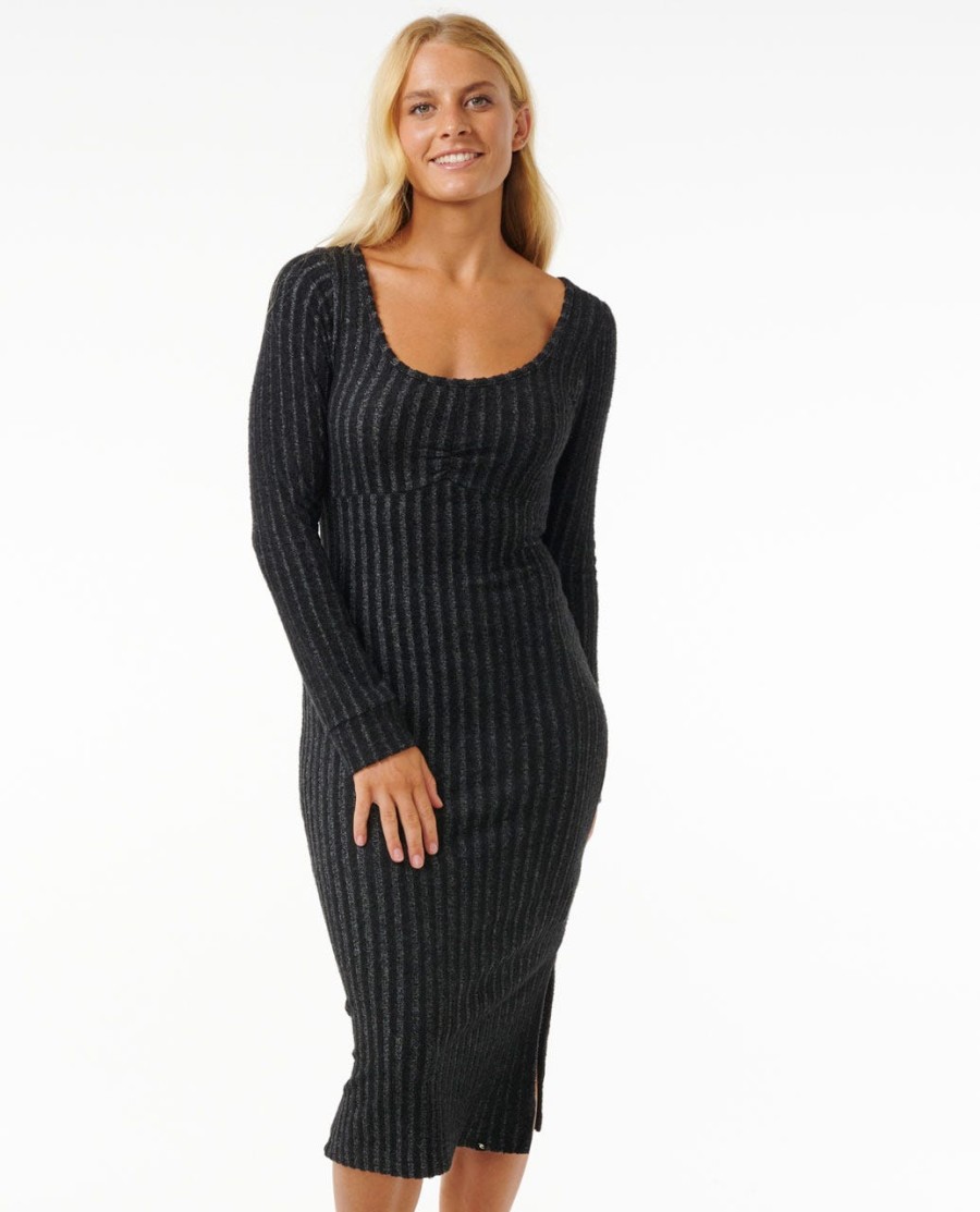 comfortabele jurk met lange mouwen
