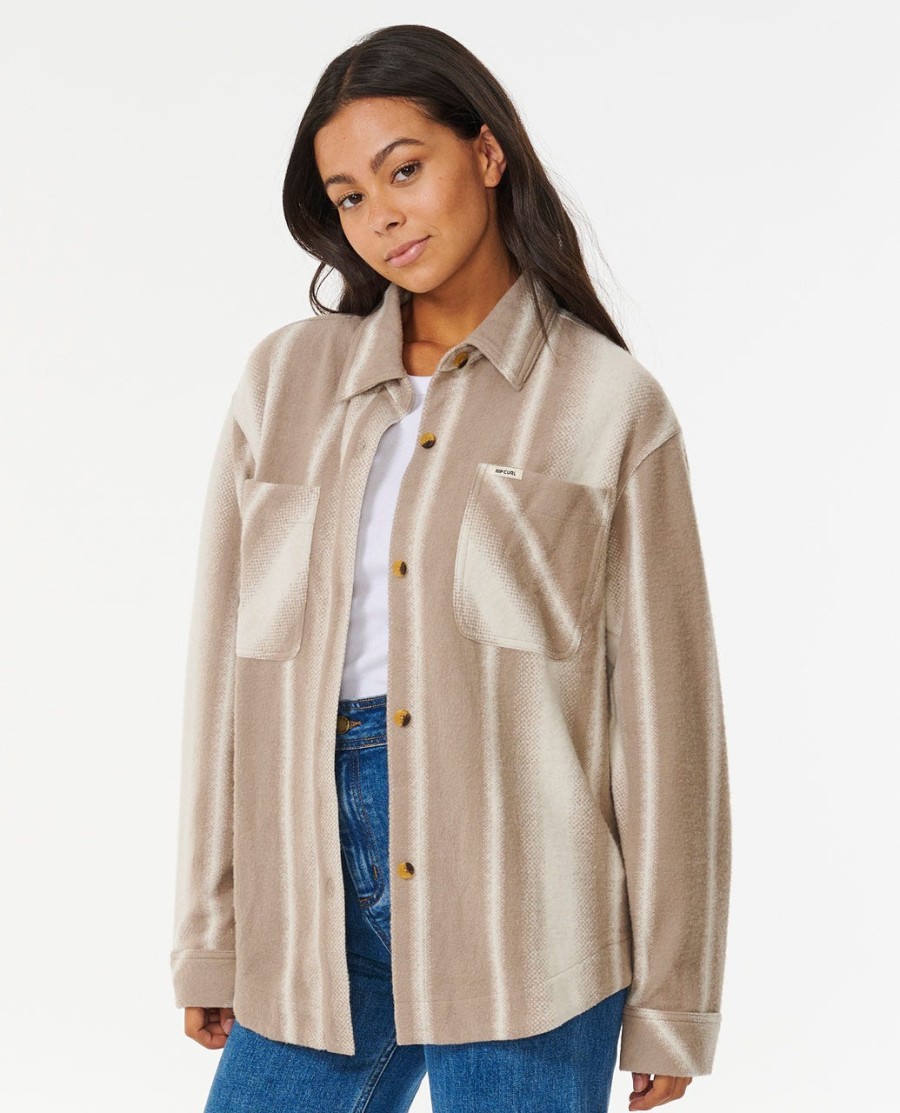 pacific dreams vervaagd flanellen shirt