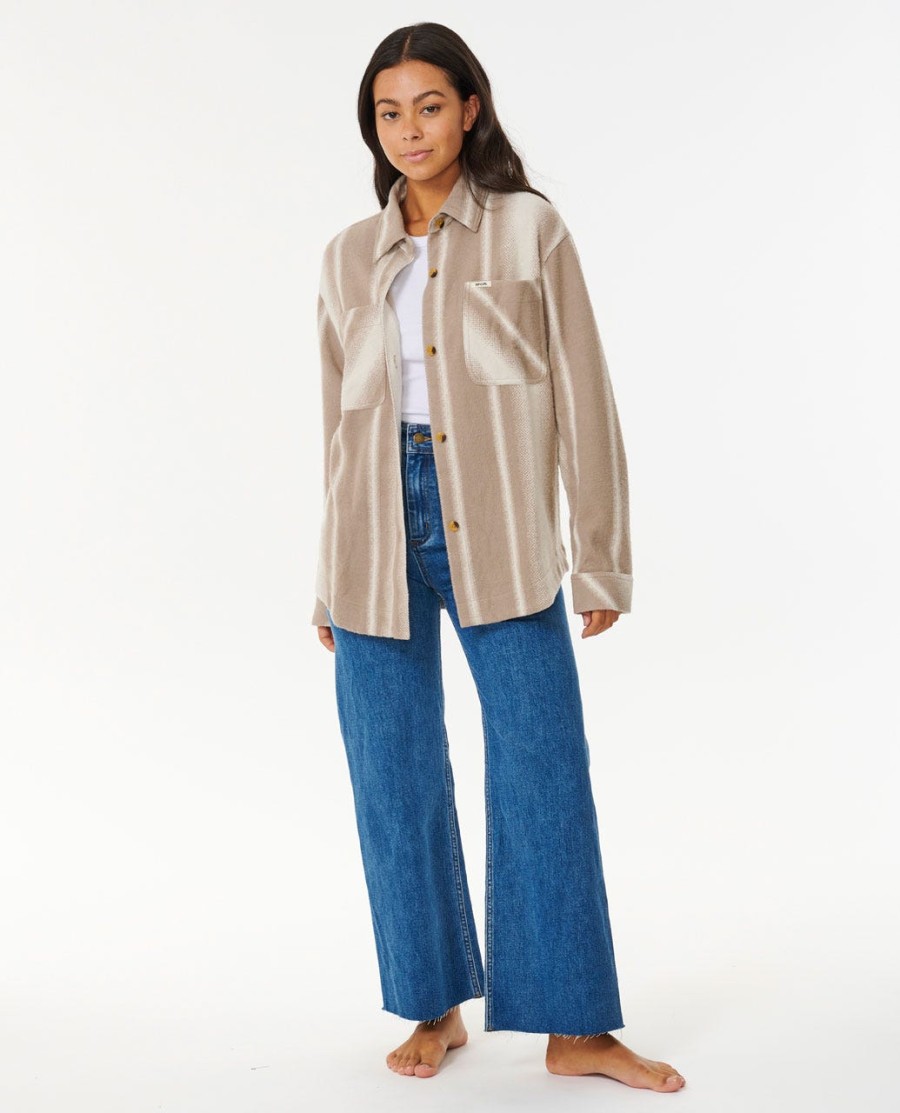 pacific dreams vervaagd flanellen shirt