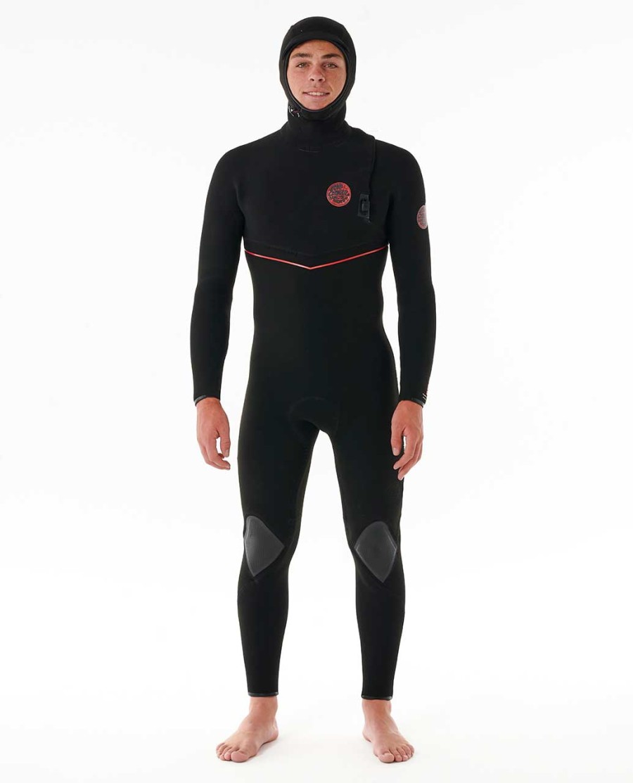 f-bomb fusion 43 wetsuit met capuchon en ritssluiting