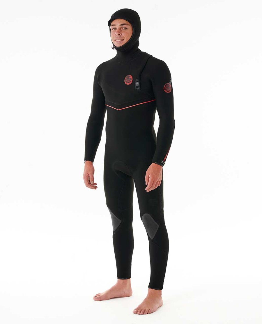 f-bomb fusion 43 wetsuit met capuchon en ritssluiting