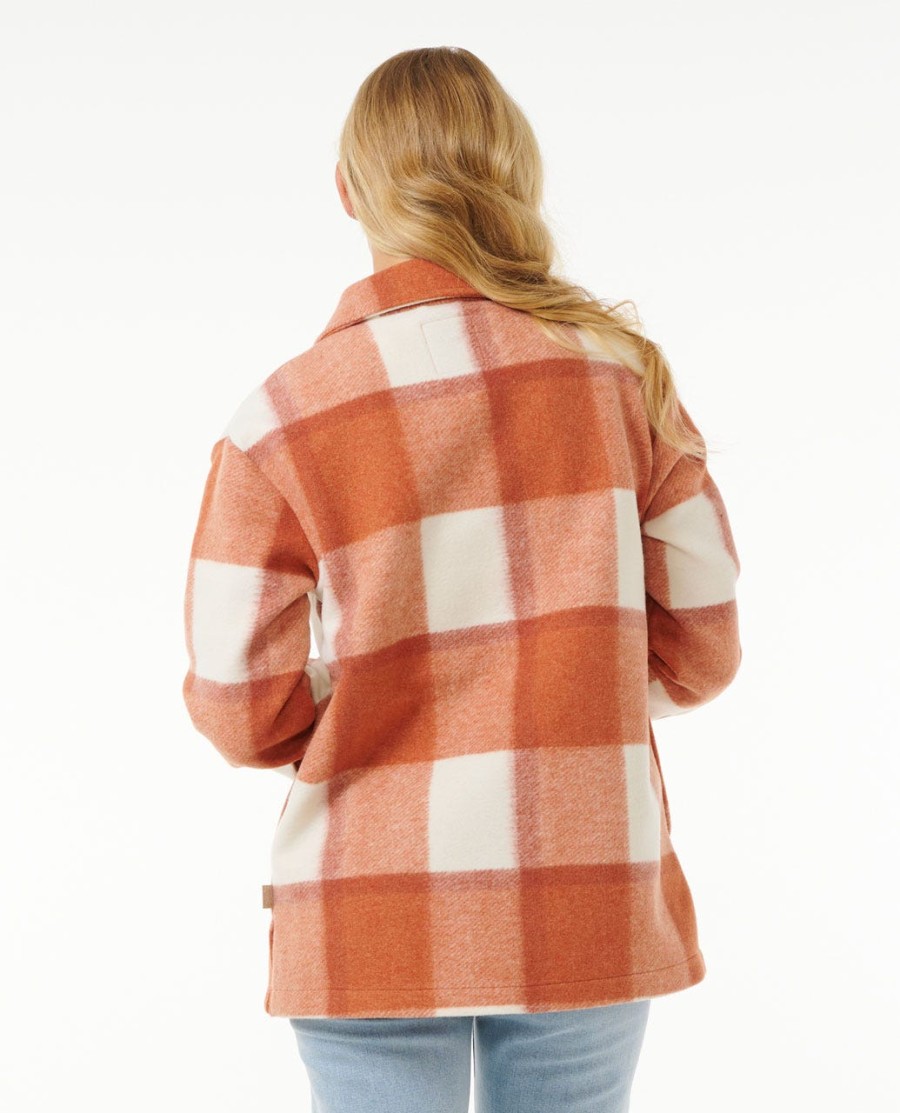 soleil check shacket