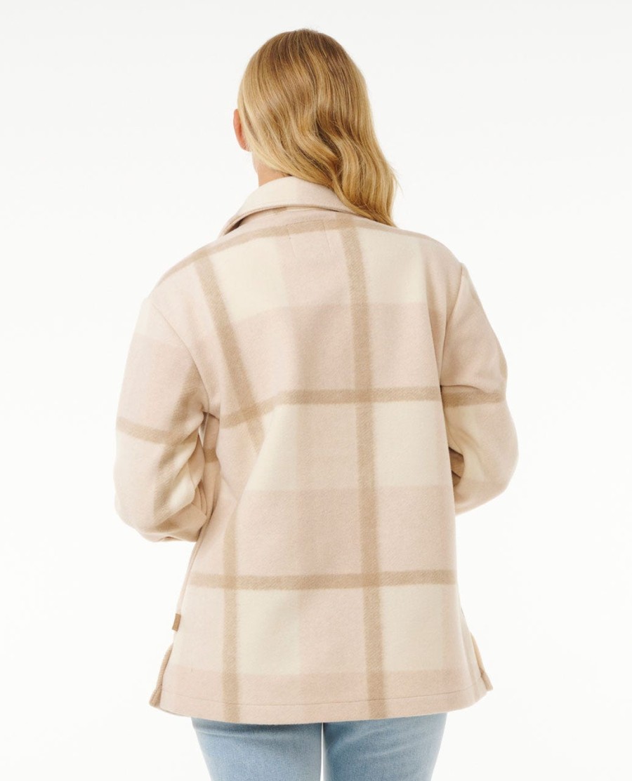 soleil check shacket