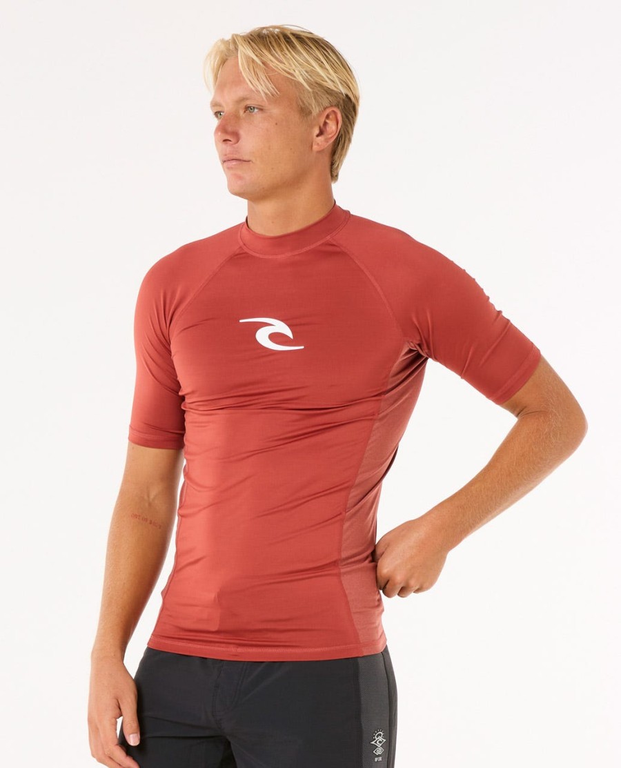 waves uv-beschermende rashguard met korte mouwen