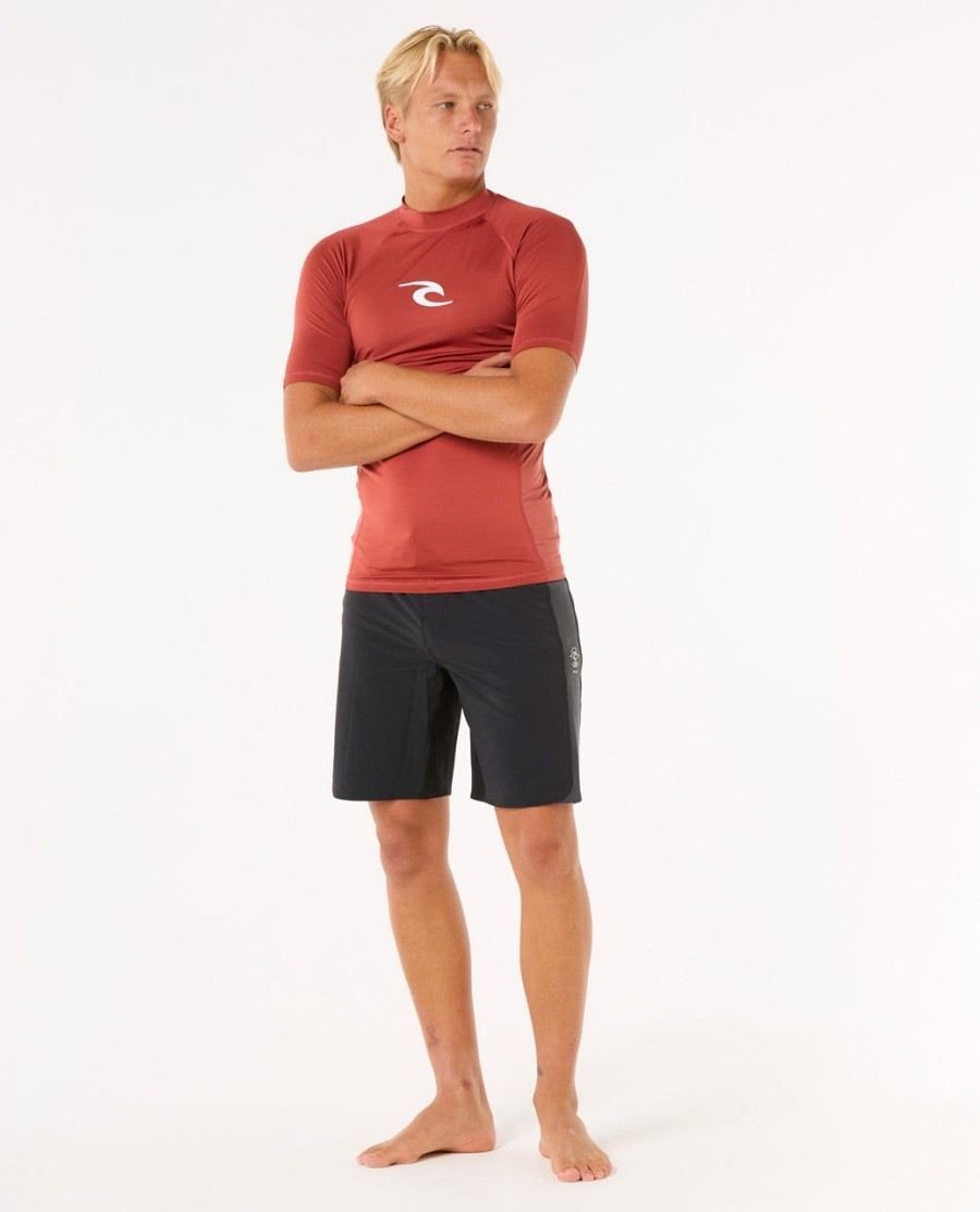 waves uv-beschermende rashguard met korte mouwen