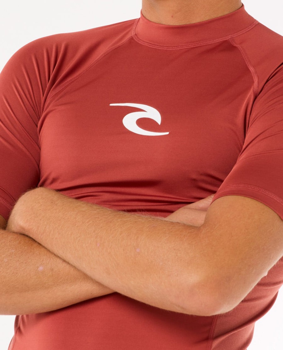 waves uv-beschermende rashguard met korte mouwen
