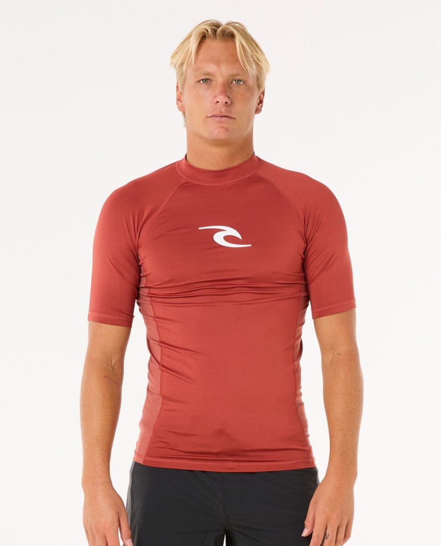 waves uv-beschermende rashguard met korte mouwen