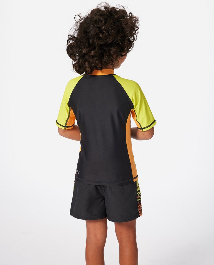 grom energy upf uv-beschermend rashguard met korte mouwen - jongens 2-8 jaar