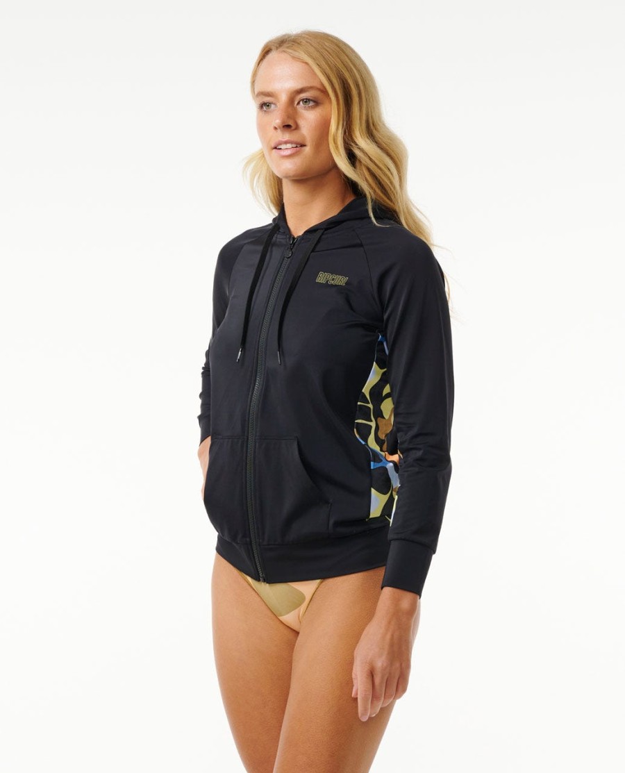 high tide uv-beschermend rashvest met lange mouwen en ritssluiting