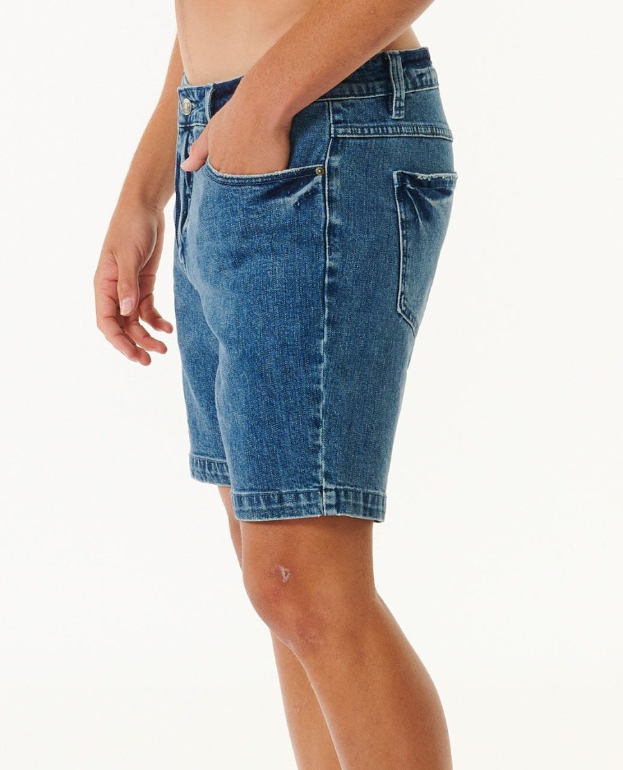 klassieke surf denim walkshort van 18 inch