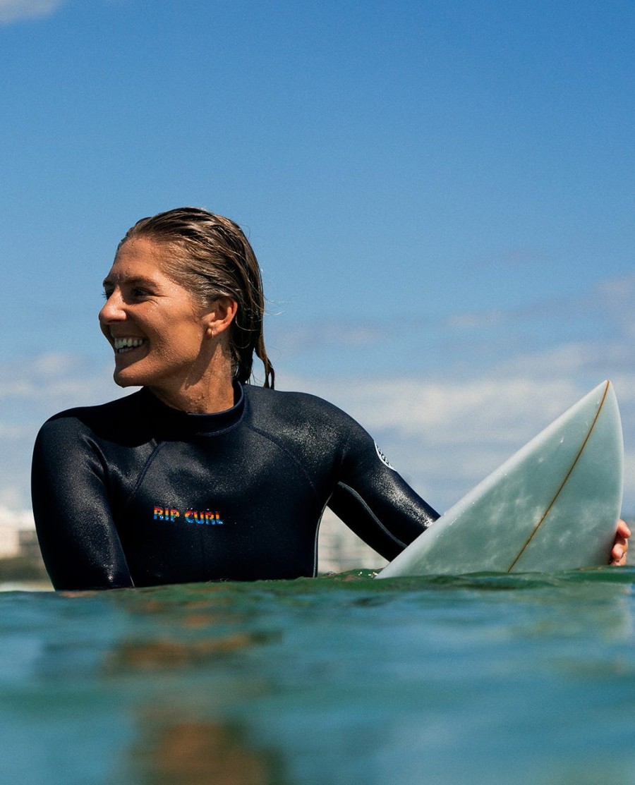 steph gilmore dawn patrol springsuit met rits op de rug en lange mouwen 2 mm dik