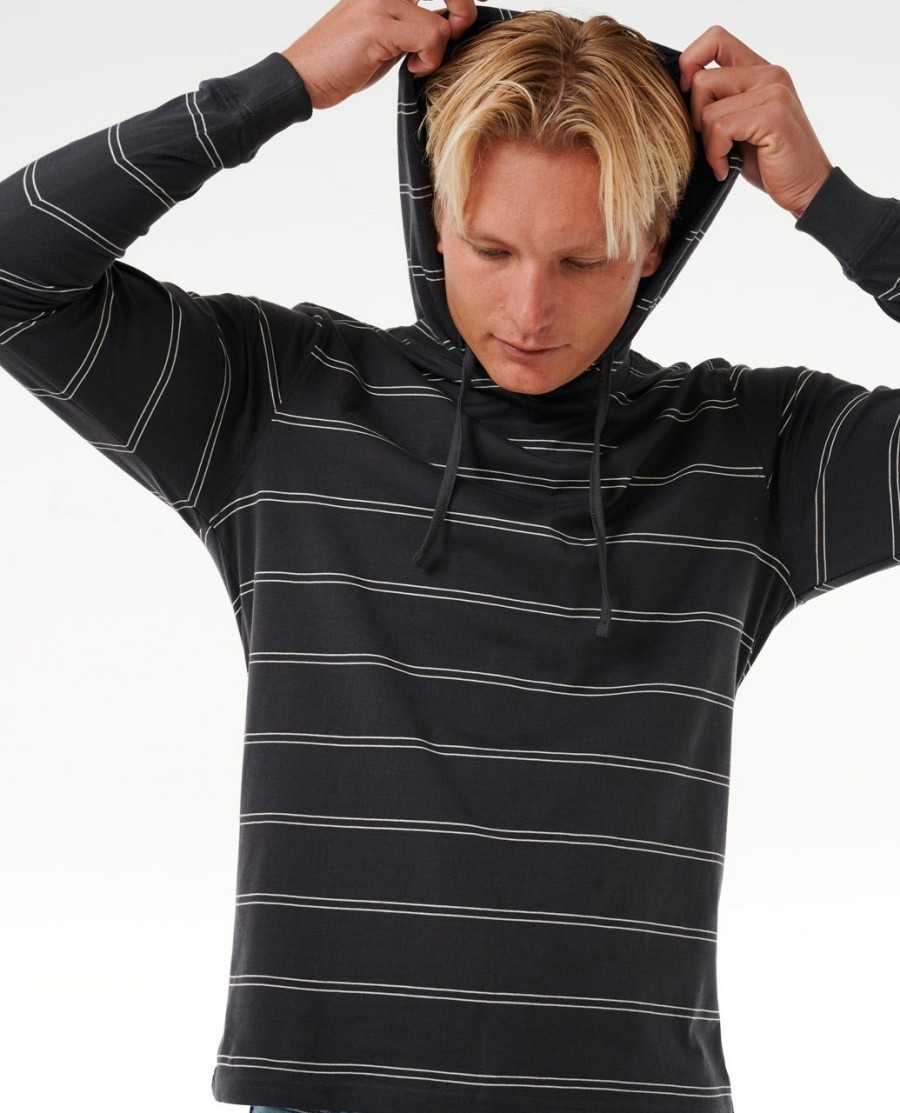 effen gestreepte hoodie