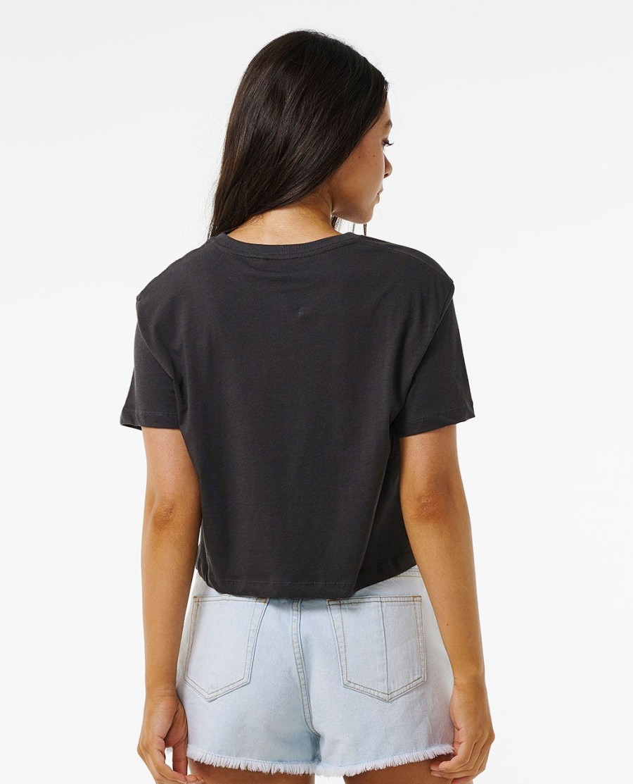 sunset crop tee