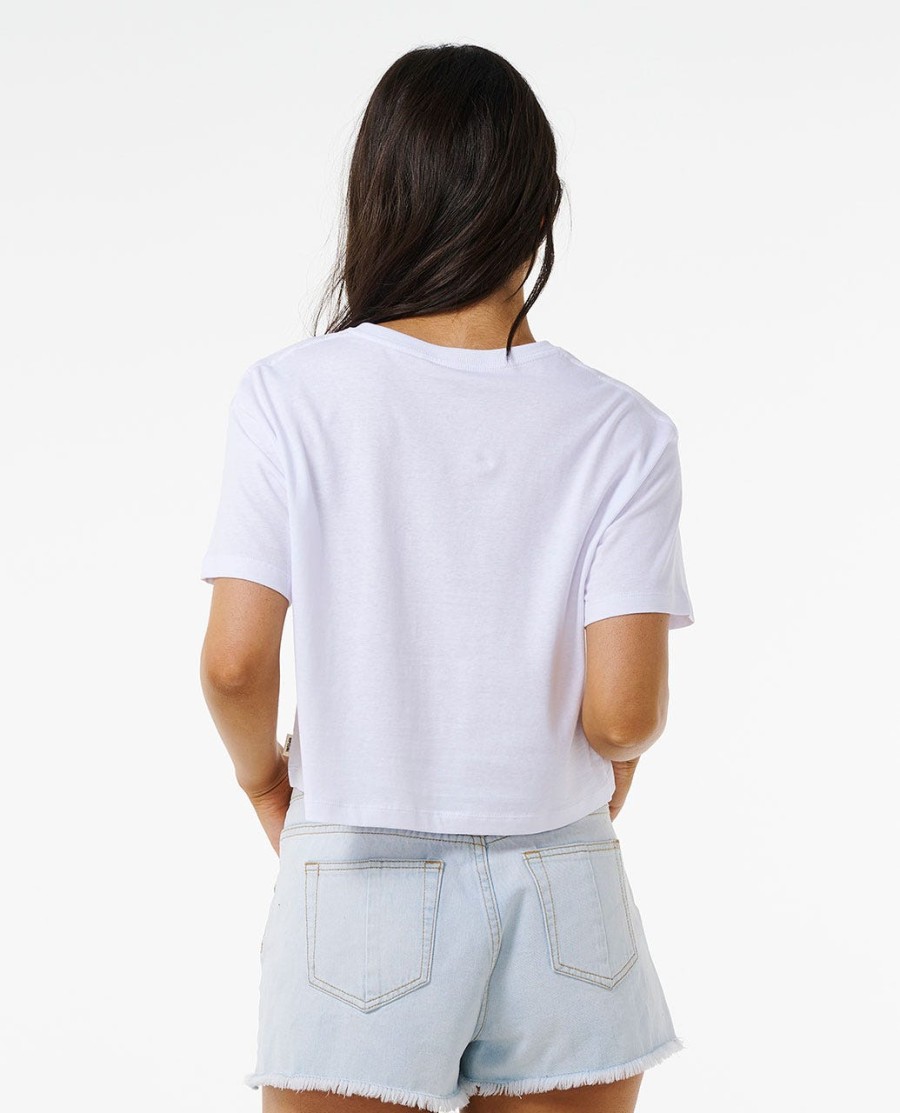 sunset crop tee