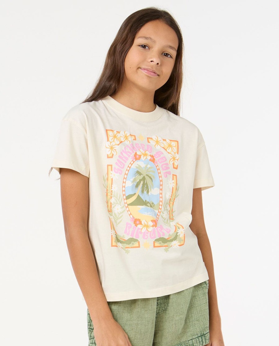 island bliss art t-shirt - meisje 8-14 jaar
