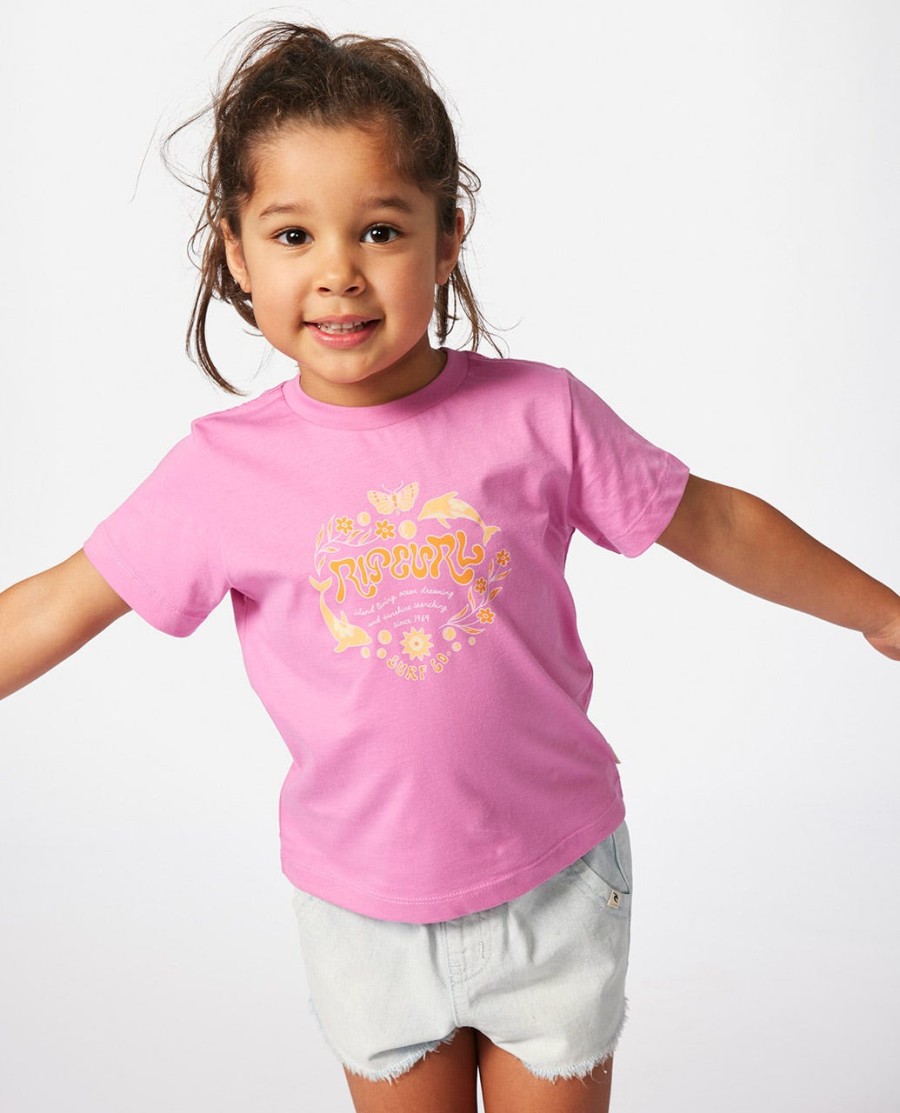 regenbooglogo t-shirt voor meisjes 1-8 jaar