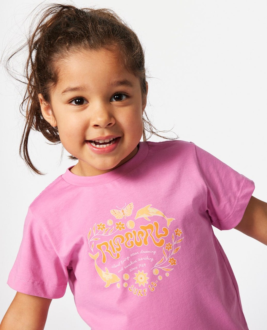 regenbooglogo t-shirt voor meisjes 1-8 jaar